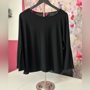 Vince Camuto Black Bell Sleeve Blouse SIZE SMALL